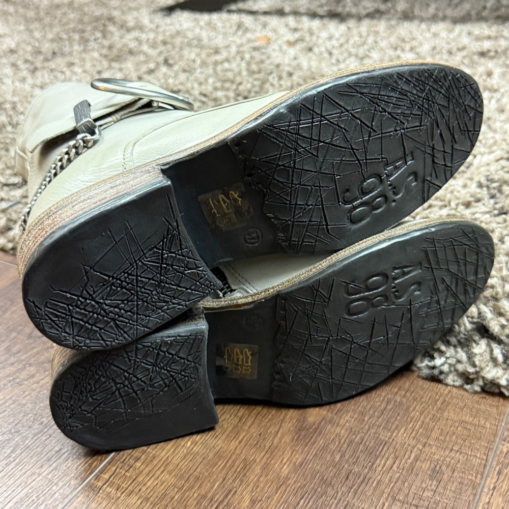 A.S.98 Faust Off-White Lace-Up Moto Leather Boots 
Size 37EU Women - Picture 12 of 16